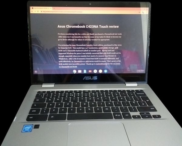 Asus Chromebook C423NA Touch review