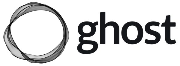 The dark Ghost logo.  Some overlapping, imperfect, circles, with the word "ghost" to the right, all in lower case.